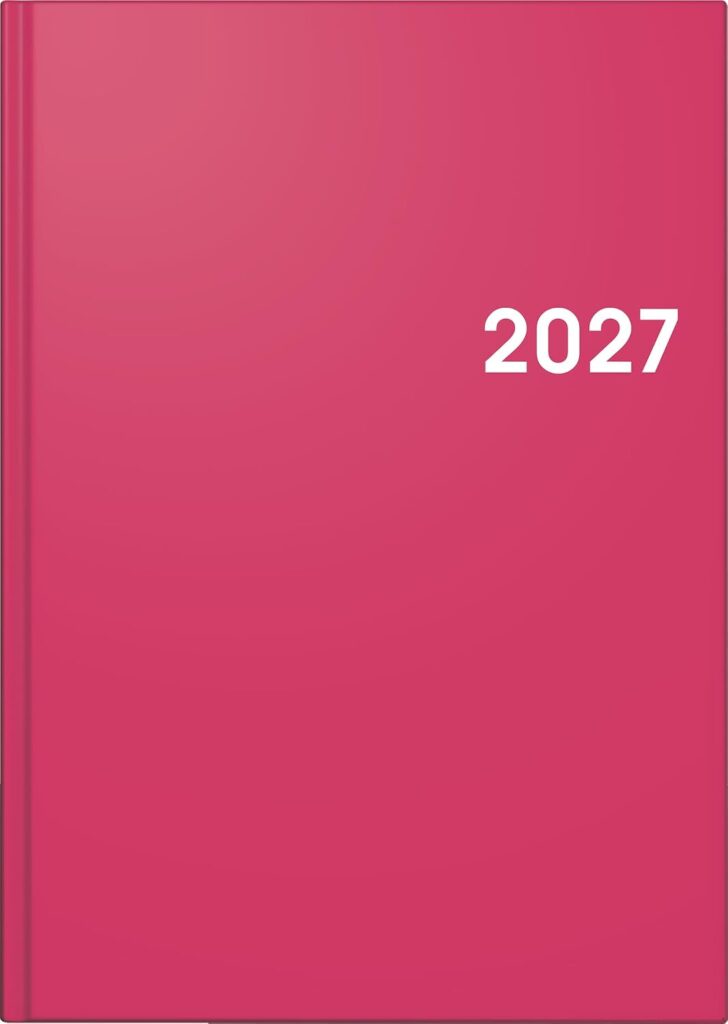 BRUNNEN Book Calendar Model 795 2027 | A5, Paper, Pink