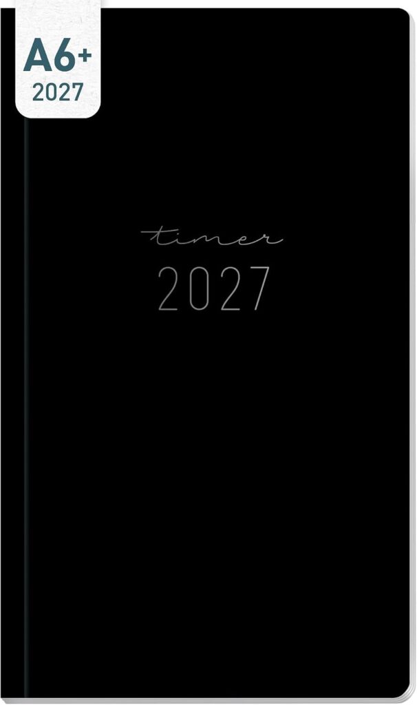 Häfft® Monthly Calendar 2027 A6 + Pocket Slim "Black Edition"