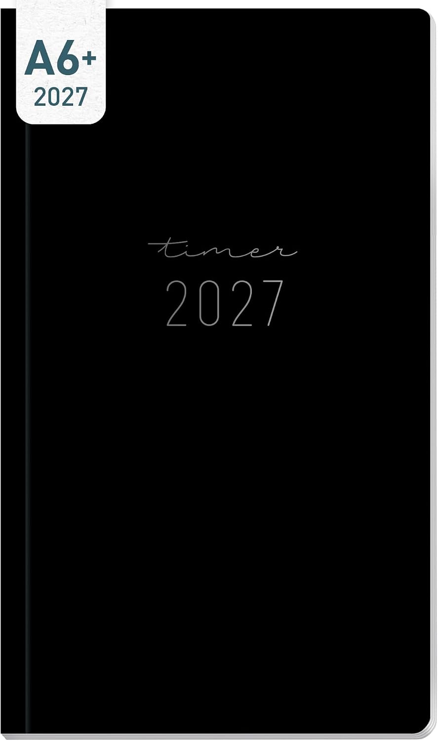 Häfft® Monthly Calendar 2027 A6 + Pocket Slim "Black Edition"