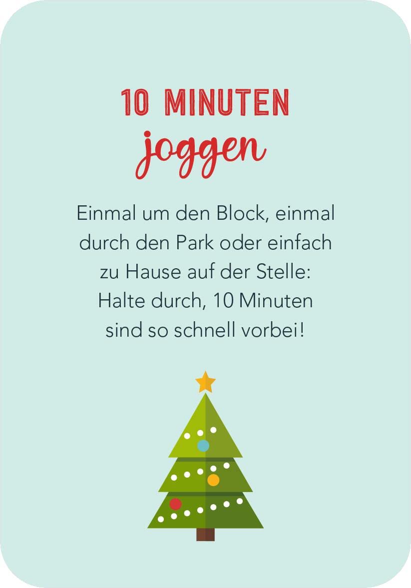Christmas Fitness: 24 sportliche Challenges | Adventskalender-Kartenbox mit motivierenden Kärtchen – Bild 3