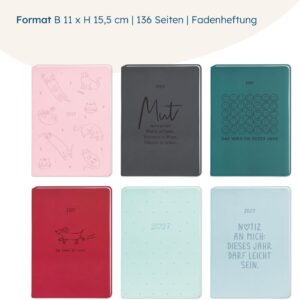 Leather Look Diary 2027 Light Blue A6 – Bild 4