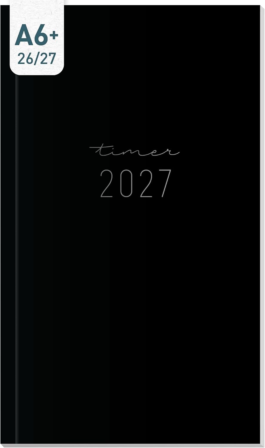 Häfft Monthly Calendar Slim Pocket Calendar 26/27 A6+ "Black Edition"