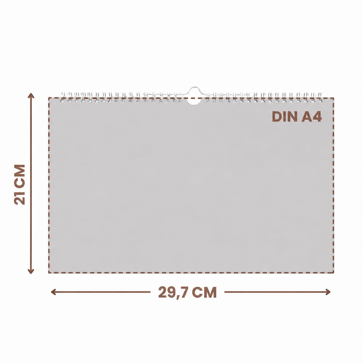 Monthly Appointment Calendar 1M/1S 2027: Wall Calendar A4 30 x 21 cm, 1 Month per Page, 16 Sheets, Wire Binding with Hanger, Week Counting, Pre- & Following Month, Sundays & Holidays – Bild 4