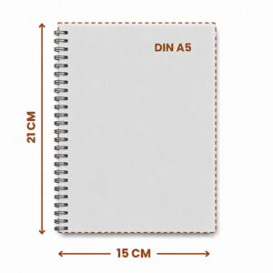 Wochenplaner Balacron schwarz A5 Ringbuch 2027: Wochenkalender A5 (15x21 cm) mit 1 Woche auf 2 Seiten, Ringbindung, Zeiteinteilung 7-22 Uhr & 4-sprachigem Kalendarium für Arbeit & Studium – Bild 4