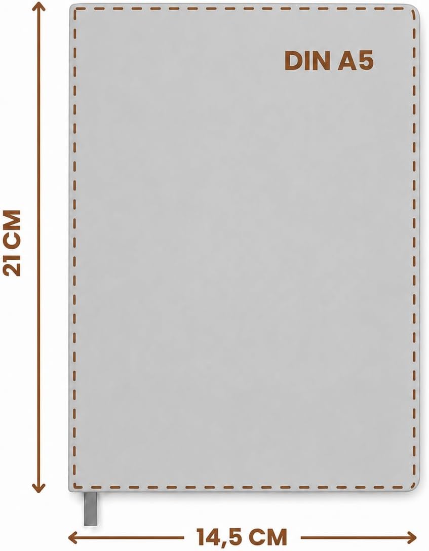 Book Calendar 1T/1S 336S Black 2027: Daily Planner 15 x 21 cm with 7 Days on 6 Pages, Time Division 7-19 Clock, Daily & Week Counting, Bookmark Ribbon & Corner Perforation for Work & Study – Bild 4