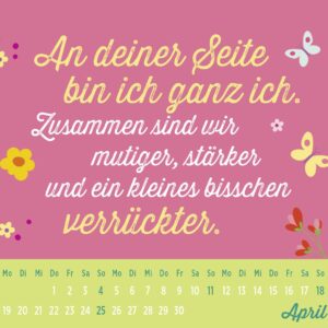 Mini-Kalender 2027: Für eine tolle Freundin wie dich: Mini-Monatskalender. Kleiner Tischkalender zum Aufstellen mit Monatskalendarium – Bild 4