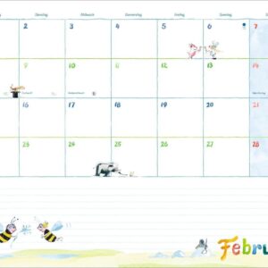 Helme Heine: Monatsplaner 2027: Liebevoll illustrierter Wandkalender von Helme Heine mit den drei Freunden. Termin-Kalender 2027 zum Eintragen. 44 x 34 cm. Querformat. – Bild 3