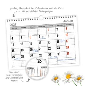 Trötsch Monatsterminer Monatsterminkalender 2027 mit Wire-O-Bindung – Bild 3