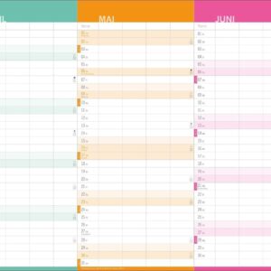 3-Monats-Familienplaner 2027: Familienkalender mit 3 Monats-Übersicht. Praktischer Familien-Wandkalender mit viel Platz zum Eintragen. 44 x 34 cm – Bild 3