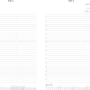Alternative view of 2027 Cheap Book Calendar Executive Planner A5 Black 1T/1S Also Sundays Black