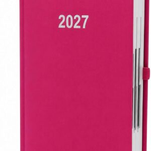 2027 Book Calendar Executive Planner A5 1 Day 1 Page Also Sundays Pink