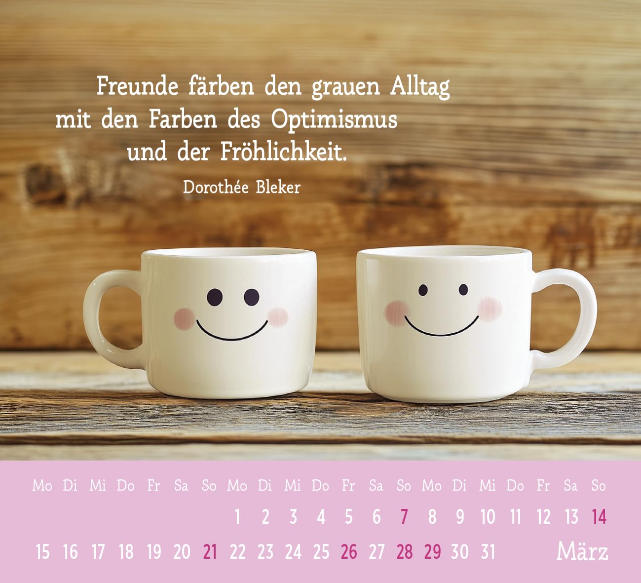 Mini-Kalender 2027: Der kleine Gute-Laune-Kalender: Mini-Monatskalender. Kleiner Tischkalender zum Aufstellen mit Monatskalendarium – Bild 2