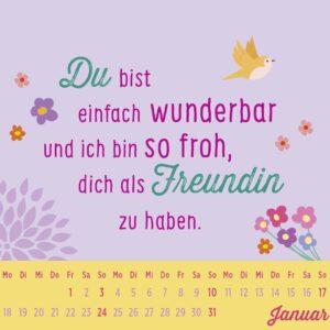 Mini-Kalender 2027: Für eine tolle Freundin wie dich: Mini-Monatskalender. Kleiner Tischkalender zum Aufstellen mit Monatskalendarium – Bild 2