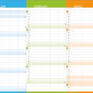 3-Monats-Familienplaner 2027: Familienkalender mit 3 Monats-Übersicht. Praktischer Familien-Wandkalender mit viel Platz zum Eintragen. 44 x 34 cm – Bild 2