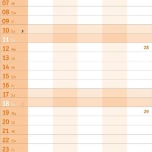 Basic Familienplaner 2027: Praktischer Wandplaner mit 5 Spalten. Familien-Wandkalender mit Schulferien und 3-Monats-Ausblick aufs Folgejahr. Terminkalender 2027. – Bild 8