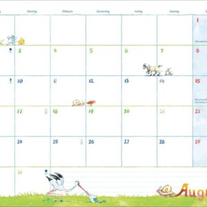 Helme Heine: Monatsplaner 2027: Liebevoll illustrierter Wandkalender von Helme Heine mit den drei Freunden. Termin-Kalender 2027 zum Eintragen. 44 x 34 cm. Querformat. – Bild 9