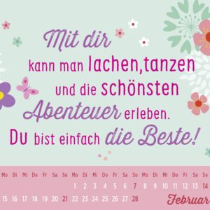 Mini-Kalender 2027: Für eine tolle Freundin wie dich: Mini-Monatskalender. Kleiner Tischkalender zum Aufstellen mit Monatskalendarium – Bild 3