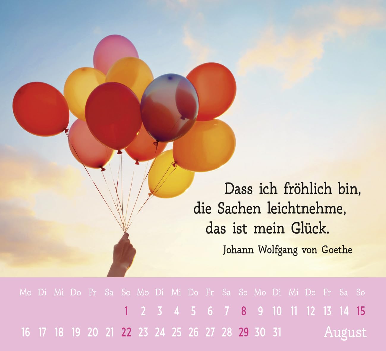 Mini-Kalender 2027: Der kleine Gute-Laune-Kalender: Mini-Monatskalender. Kleiner Tischkalender zum Aufstellen mit Monatskalendarium – Bild 4