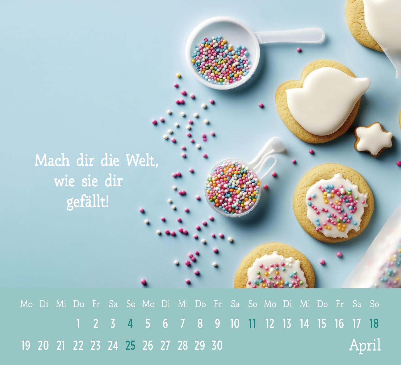 Mini-Kalender 2027: Der kleine Gute-Laune-Kalender: Mini-Monatskalender. Kleiner Tischkalender zum Aufstellen mit Monatskalendarium – Bild 3