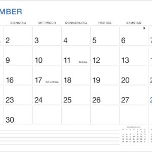 Büro Monatsplaner 2027: Praktischer Wandplaner mit großer Monatsübersicht. Wandkalender DIN A4. Büro-Kalender mit Notizfeld und Schulferien. – Bild 12