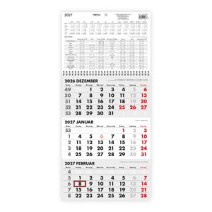 Alternative view of TRÖTSCH - Dreimonatskalender Drei-Monatskalender 2027: mit Datumschieber