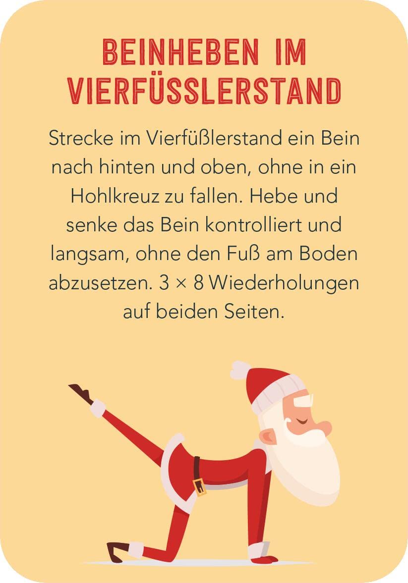 Christmas Fitness: 24 sportliche Challenges | Adventskalender-Kartenbox mit motivierenden Kärtchen – Bild 6