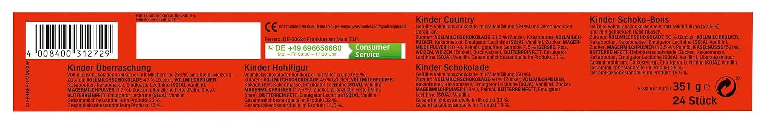 Kinder Maxi Mix Advent Calendar 2026, with 8 Hollow Figures & Chocolate – Bild 10