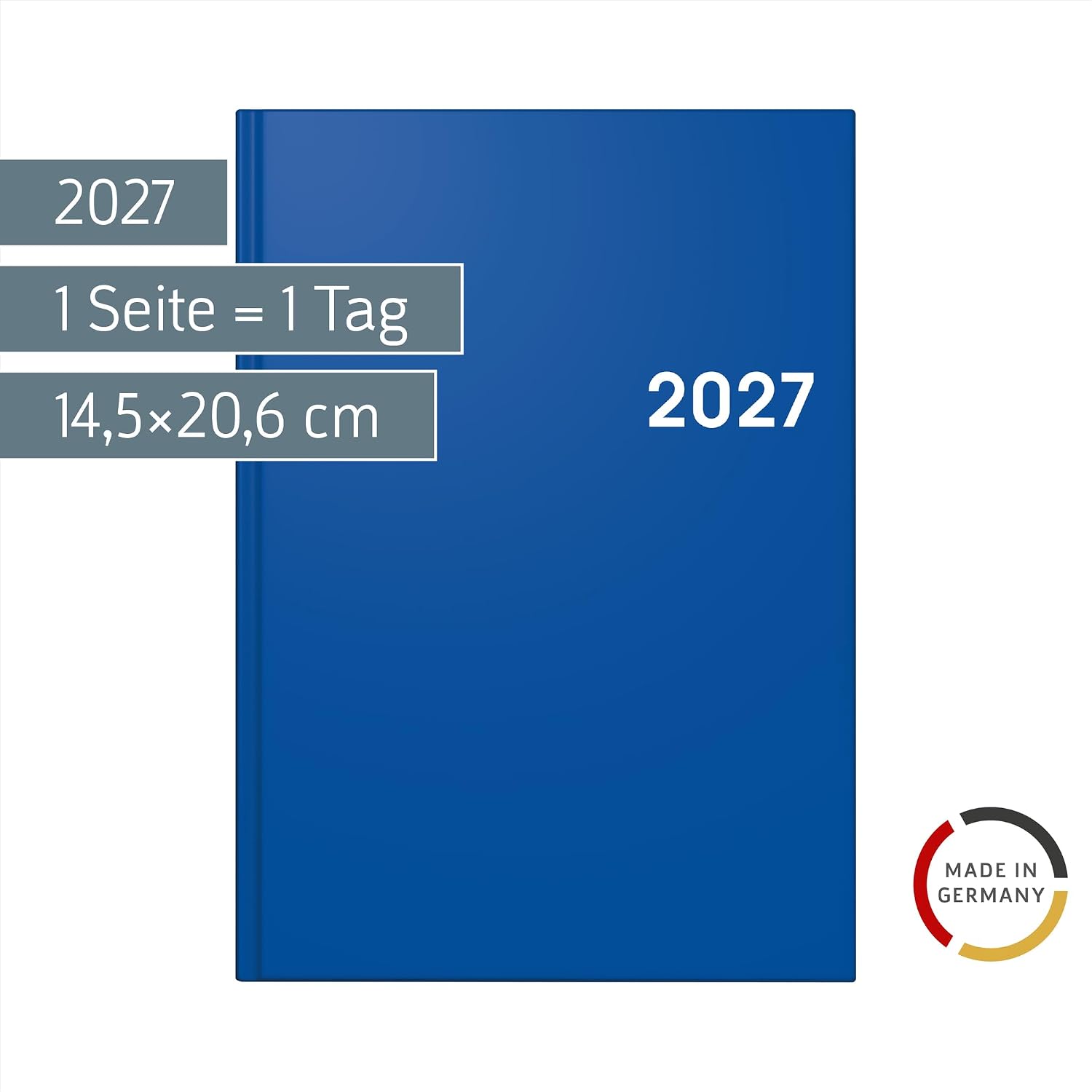 BRUNNEN Book Calendar Model 795 2027 | A5, Plastic, Blue – Bild 2