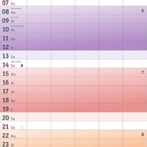 Bunte Wochen Familienplaner 2027: Praktischer Wandplaner mit 5 Spalten. Familien Wandkalender mit Schulferien und 3-Monats-Ausblick aufs Folgejahr. Terminkalender 2027. – Bild 3