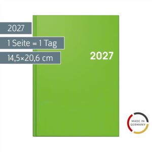 BRUNNEN Book Calendar Model 795 2027 | A5, Plastic, Light Green – Bild 2