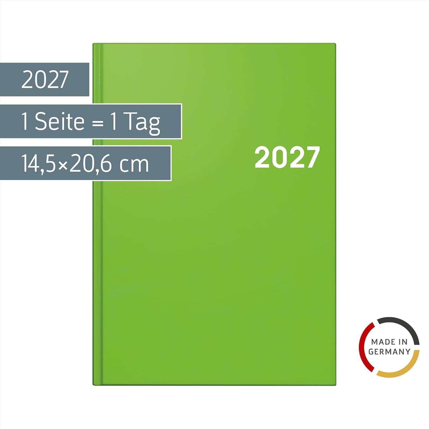 BRUNNEN Book Calendar Model 795 2027 | A5, Plastic, Light Green – Bild 2