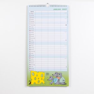 Uli Stein Familienkalender 2027: Familienplaner mit 5 Spalten: Großer Wandkalender im Hochformat mit Spiralbindung (Uli Stein Kalender 2027) – Bild 3