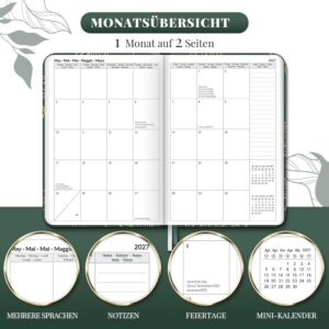 Lonely Oak Calendar 2027 Book Calendar A5 Weekly Planner Pocket Calendar – Bild 3