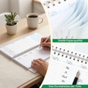 KONVINIT Desk Calendar 2026 2027, Calendar 2027 Weekly Calendar for Standing, Flower Motif Weekly Planner from July 2026 to December 2027, 1 Week 2 Pages, Desk Calendar for School Office Home – Bild 8