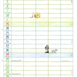 Helme Heine: Familienplaner 2027: Familienkalender mit 5 Spalten. Liebevoll illustrierter Familien-Wandkalender mit Schulferien und Stundenplänen. – Bild 10