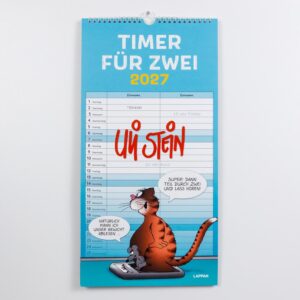 Uli Stein Timer für zwei 2027: Monatskalender für die Wand: Großer Wandkalender für zwei im Hochformat mit Spiralbindung (Uli Stein Kalender 2027) – Bild 2