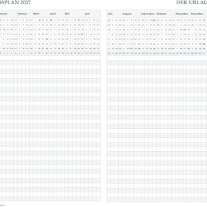 2027 Book Calendar Executive Planner A5 1 Day 1 Page Also Sundays Blue Metallic – Bild 6