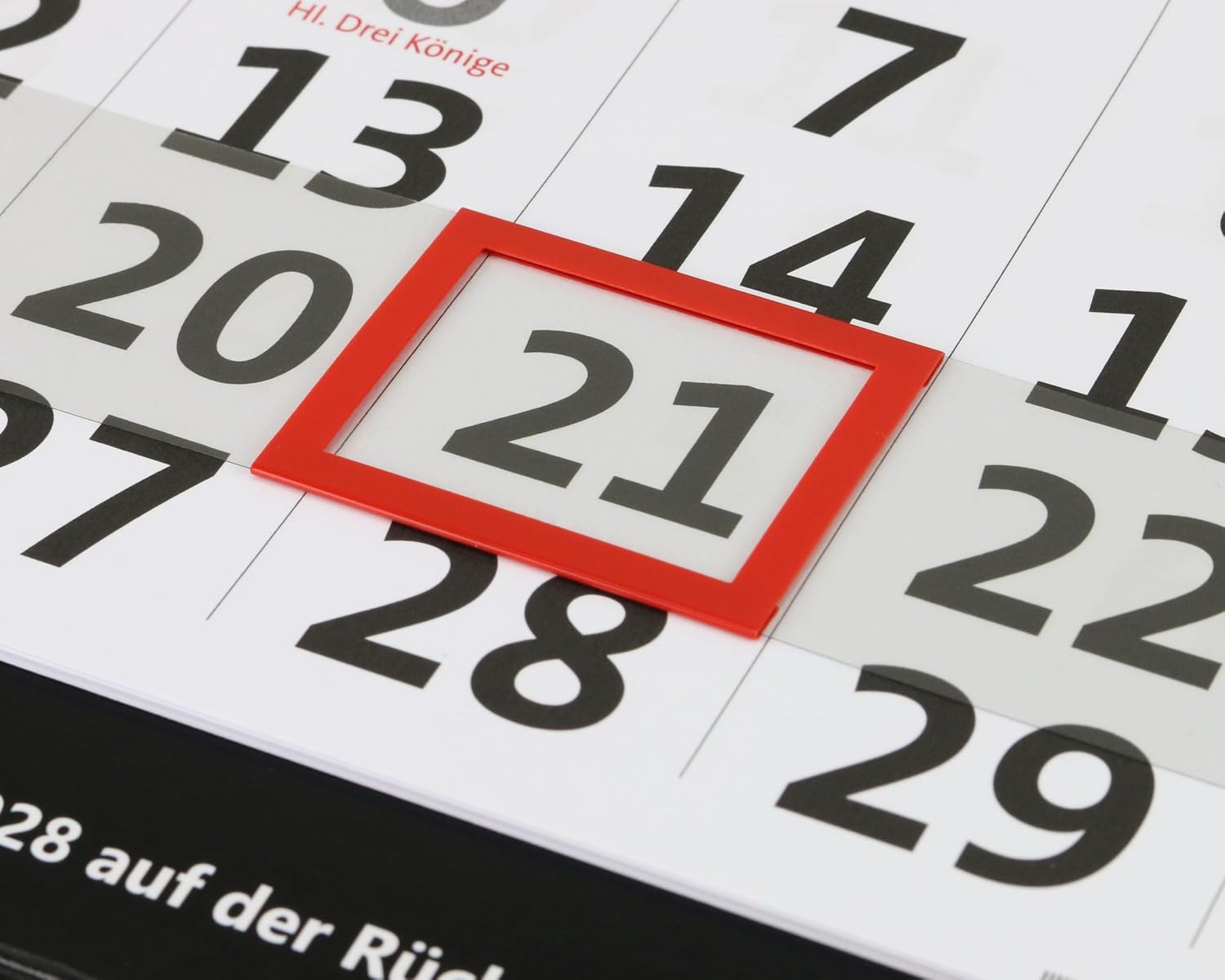 XXL 3-Month Calendar 2027 Black Large Wall Calendar Office Calendar – Bild 6