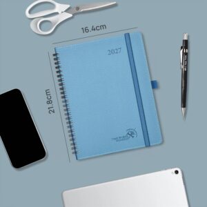Alternative view of POPRUN Calendar 2027 Weekly Planner Approx. A5 (21.8 x 16.4 cm) with PU