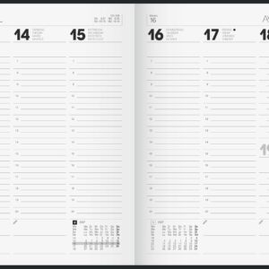 BRUNNEN 1079660907 Book Calendar Model 796 2027 A5, Plastic, Black – Bild 3