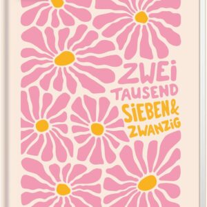 Häfft - Timer Book Calendar 2027 A5 for Young Adults "Pink Flowers"