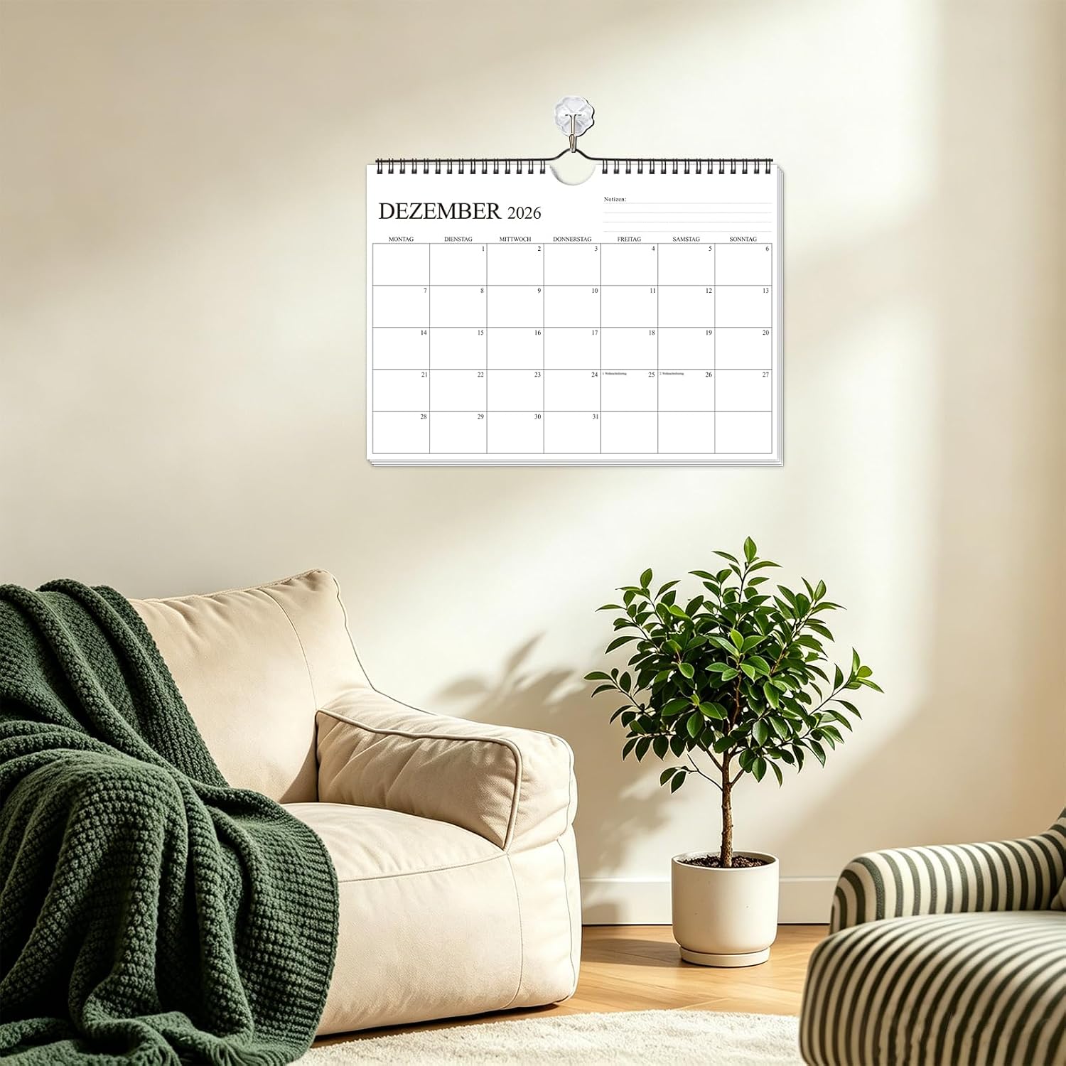 Wall Calendar 2026 2027, Calendar 2026/27 in A4 Landscape Format, 30 x 21 – Bild 5
