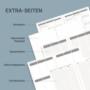POPRUN Calendar 2027 Weekly Planner with Notes Approx. A5 (21.8 x 16.4 cm) – Bild 5