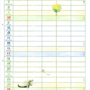 Helme Heine: Familienplaner 2027: Familienkalender mit 5 Spalten. Liebevoll illustrierter Familien-Wandkalender mit Schulferien und Stundenplänen. – Bild 11
