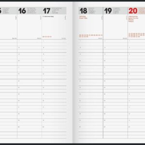 BRUNNEN Book Calendar Model Manager Wt 7 Weektimer 2027 | 210 x 260 mm, Plastic, Black – Bild 3