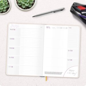 Häfft - Timer Book Calendar 2027 A5 for Young Adults "Pink Flowers" – Bild 8
