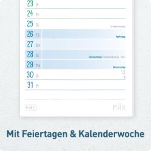 Häfft® Compact Striped Calendar 2027 Narrow (9 x 30 cm) "Rainbow" – Bild 4