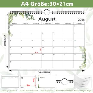 Wall Calendar 2026 2027, Calendar 2026/27 in A4 Landscape Format, 30 x 21 – Bild 3