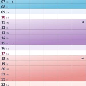 Bunte Wochen Familienplaner 2027: Praktischer Wandplaner mit 5 Spalten. Familien Wandkalender mit Schulferien und 3-Monats-Ausblick aufs Folgejahr. Terminkalender 2027. – Bild 11