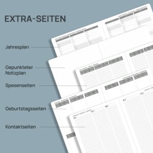 POPRUN Calendar 2027 Weekly Planner Approx. A5 (21.8 x 16.4 cm) Hardcover – Bild 5